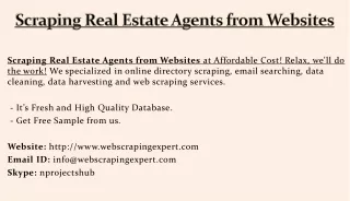 scraping real estate agents from websites
