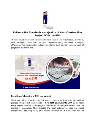 enhance the standards and quality of your