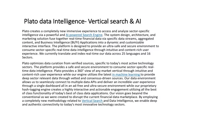 plato data intelligence vertical search ai