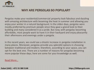 Why Are Pergolas So Popular?