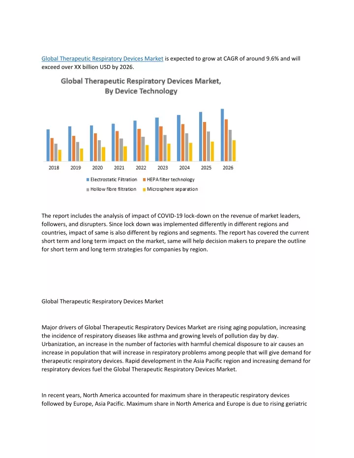 global therapeutic respiratory devices market