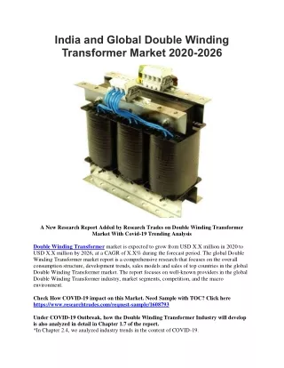 india and global double winding transformer