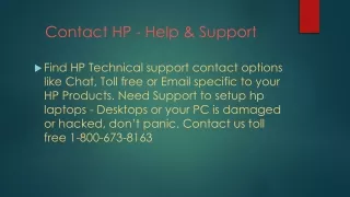 Contact HP -Help & Support