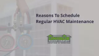 Reasons To Schedule Regular HVAC Maintenance