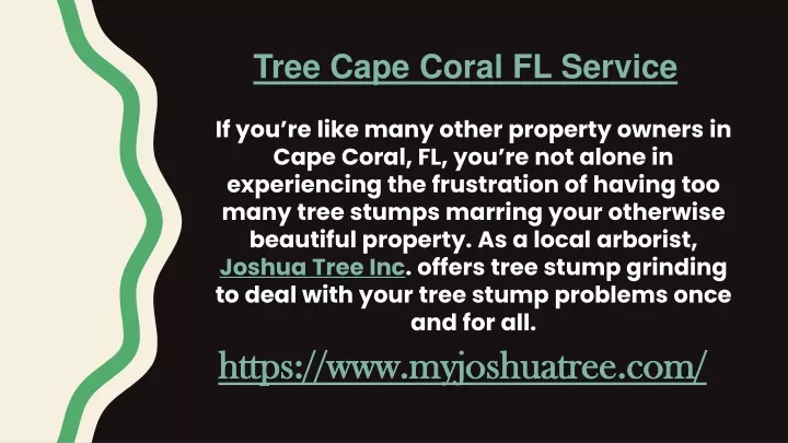 tree cape coral fl service