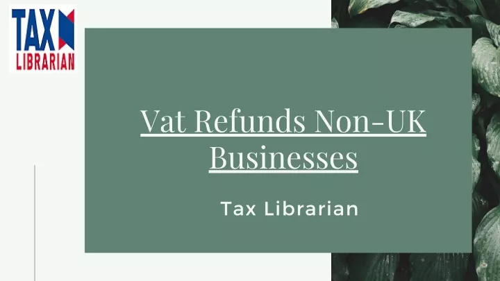 vat refunds non uk businesses