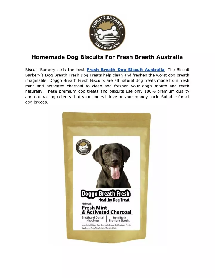 homemade dog biscuits for fresh breath australia