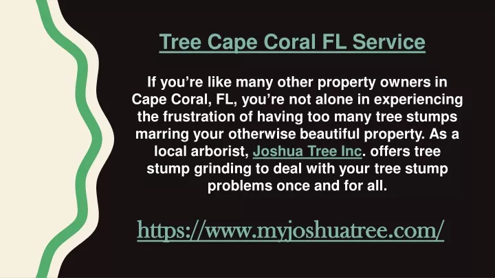 tree cape coral fl service