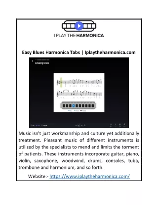 Easy Blues Harmonica Tabs | Iplaytheharmonica.com