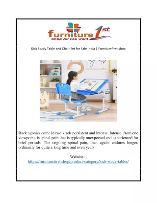 Kids Study Table and Chair Set for Sale India | Furniturefirst.shop