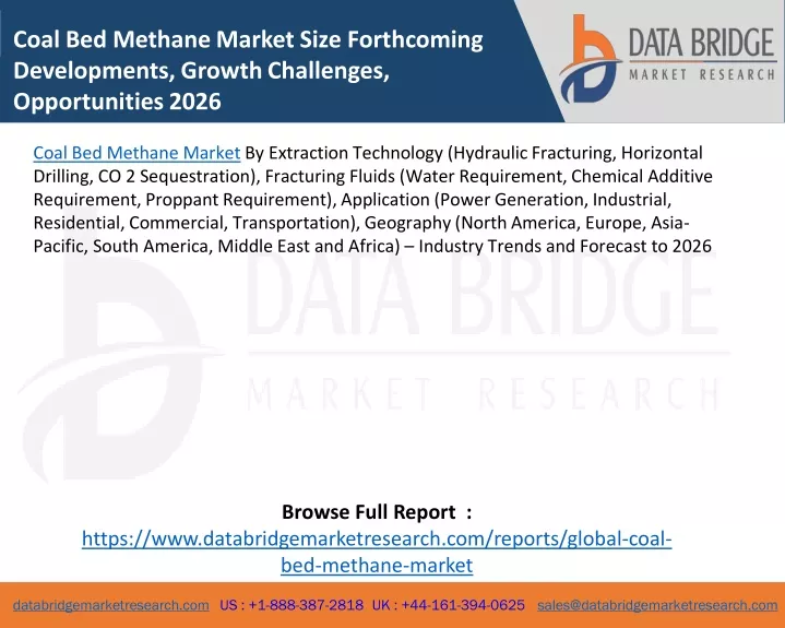 coal bed methane market size forthcoming