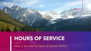 What is the Rule for Hours of Service (HOS)?