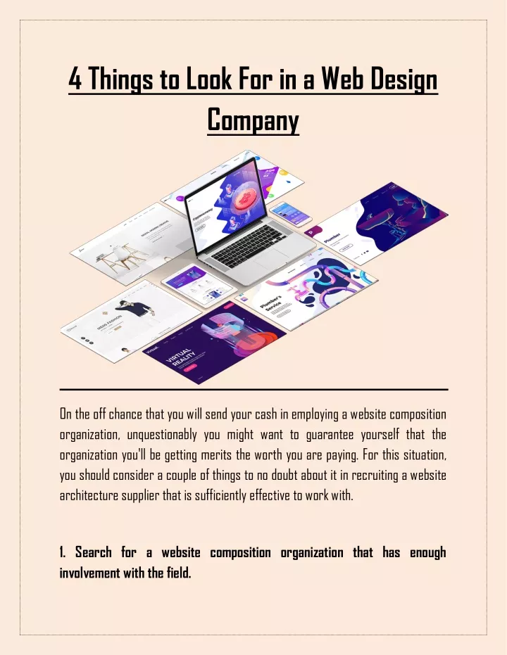4 things to look for in a web design company