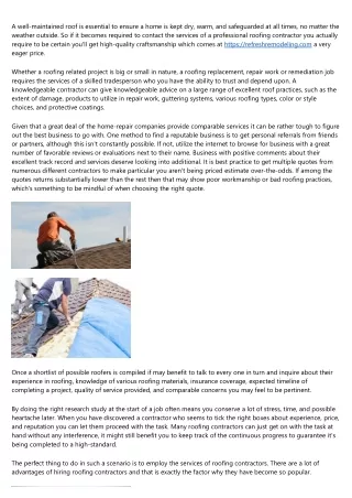 12 Companies Leading the Way in https://refreshremodeling.com/richmond-va-services/roofing/