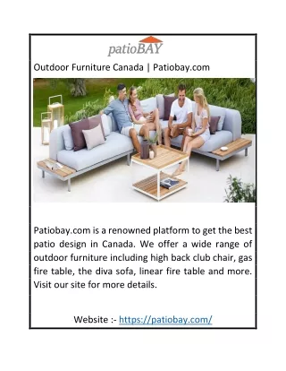 Outdoor Furniture Canada | Patiobay.com