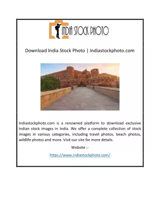 Download India Stock Photo | Indiastockphoto.com