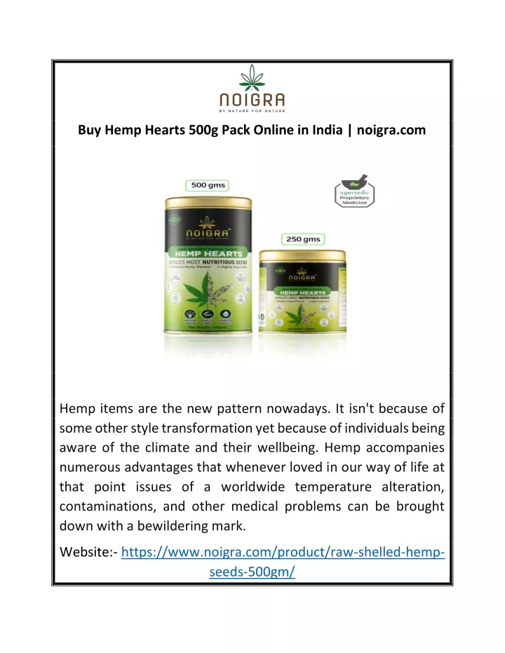 buy hemp hearts 500g pack online in india noigra
