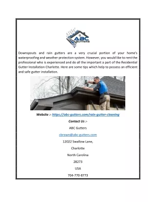 Rain Gutter Maintenance Service near Me | ABC Gutters