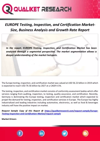 europe testing inspection and certification