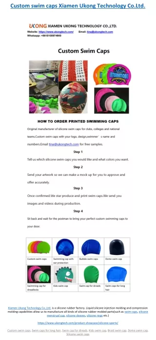 custom swim caps xiamen ukong technology co ltd