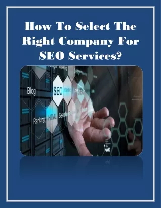 how to select the right company for seo services