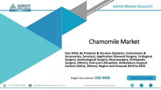 Chamomile Market Size, Share & Analysis Global Industry Report 2025