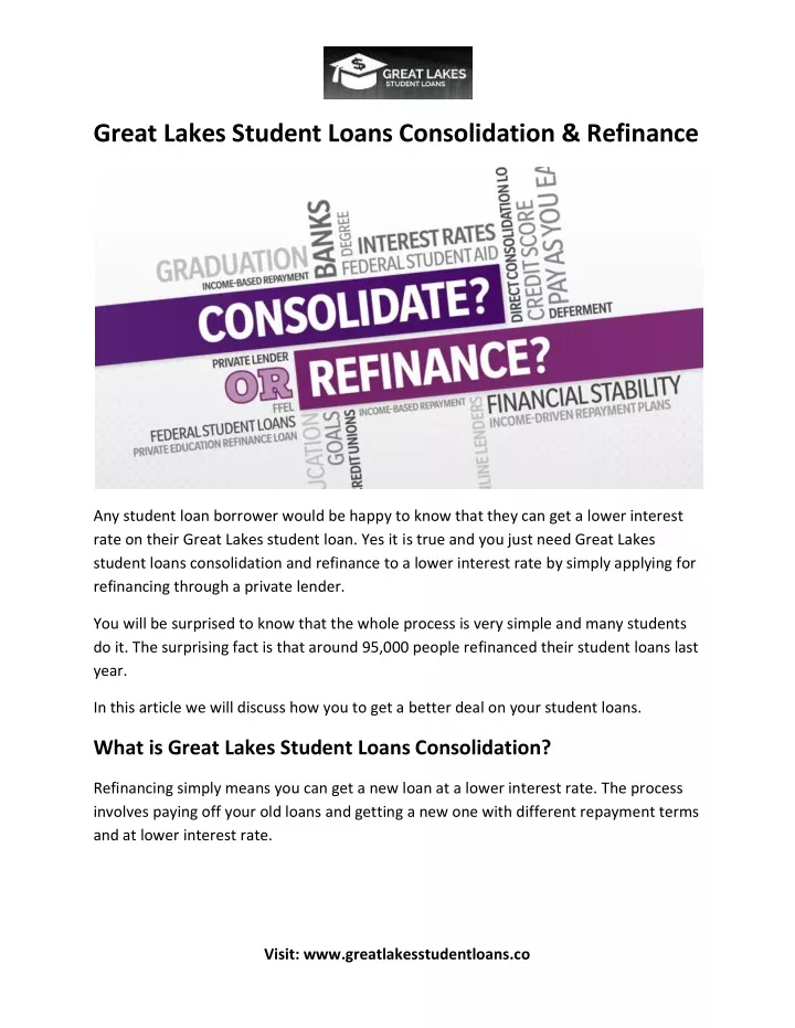 great lakes student loans consolidation refinance
