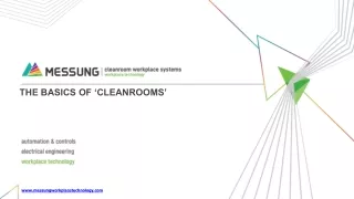 THE BASICS OF ‘CLEANROOMS’