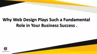 why web design plays such a fundamental role