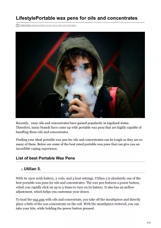 lifestyleportable wax pens for oils