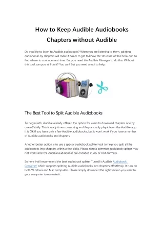 how to keep audible audiobooks