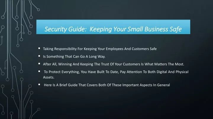 security guide keeping your small business safe