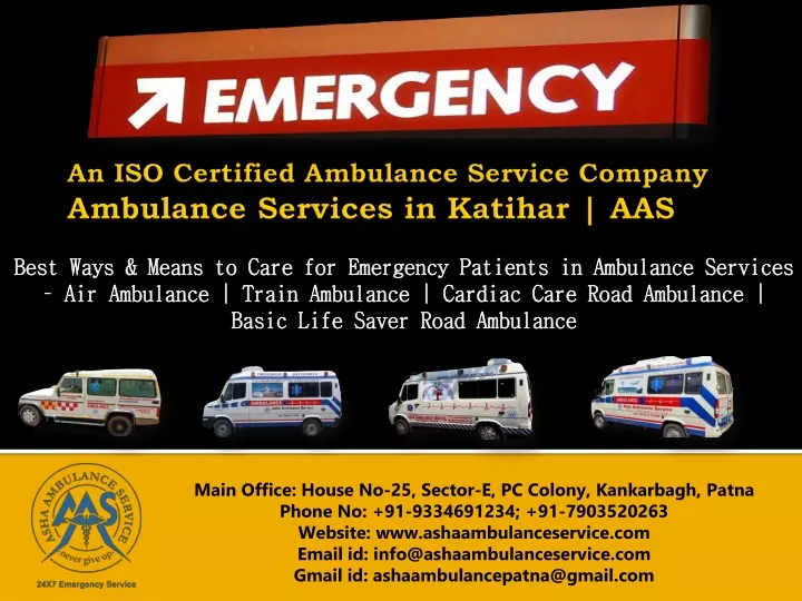 an iso certified ambulance service company ambulance services in katihar aas