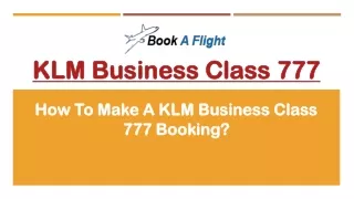 klm business class 777