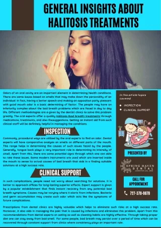 General Insights About Halitosis Treatments