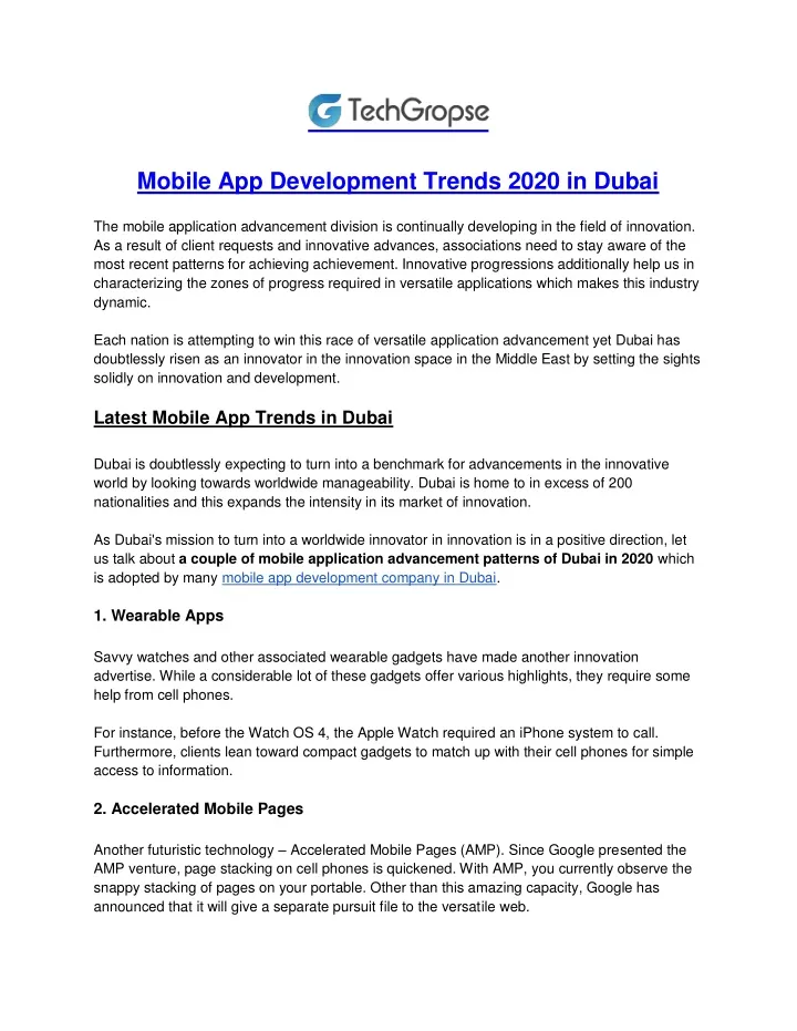mobile app development trends 2020 in dubai