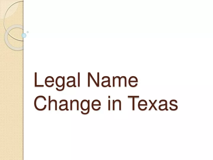 legal name change in texas