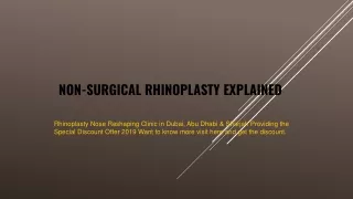 non surgical rhinoplasty explained