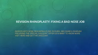 revision rhinoplasty fixing a bad nose job