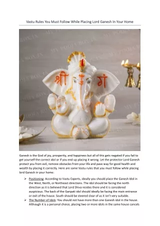 vastu rules you must follow while placing lord