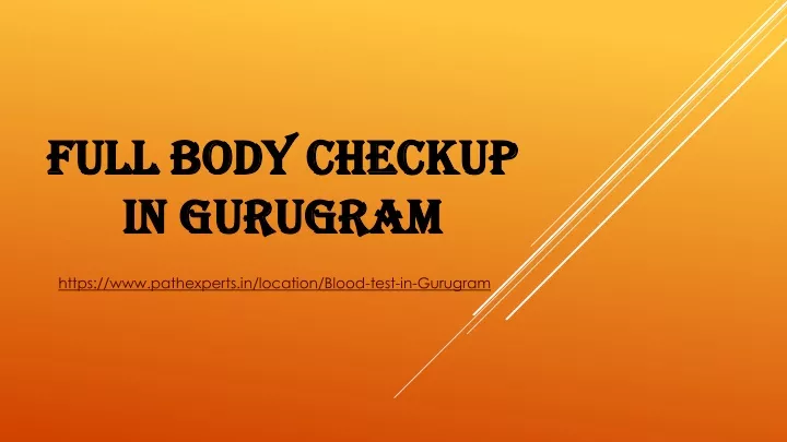 full body checkup in gurugram