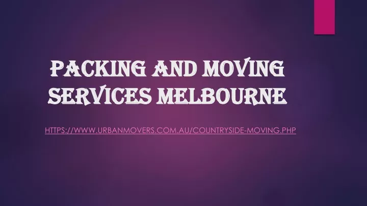 packing and moving services melbourne