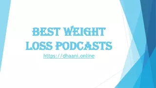 best weight loss podcasts