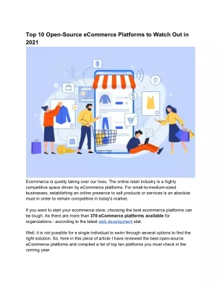 top 10 open source ecommerce platforms to watch