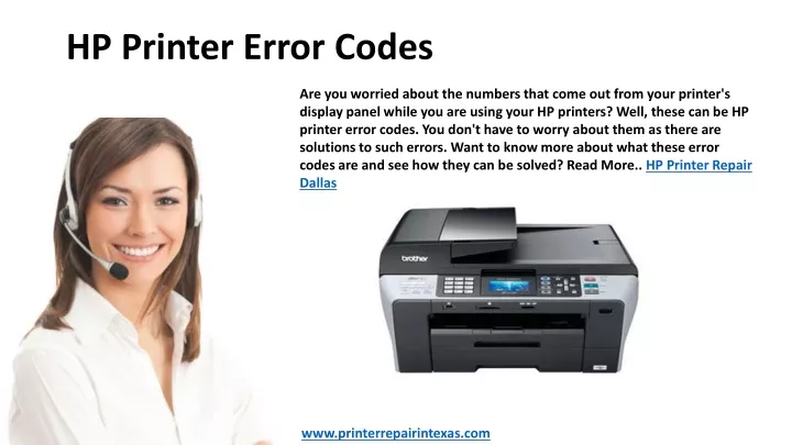 hp printer error codes