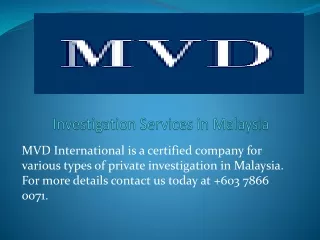 investigation services in malaysia