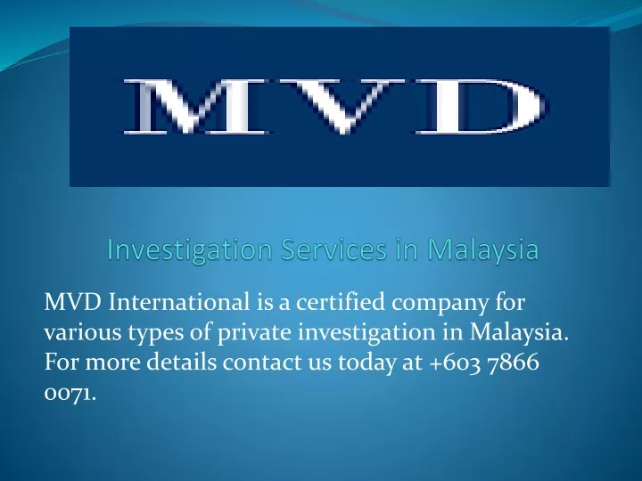 investigation services in malaysia