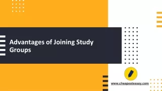 advantages of joining study groups