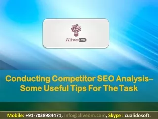Conducting Competitor SEO Analysis–Some Useful Tips For The Task