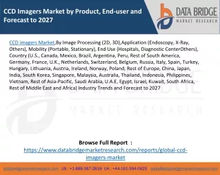 ccd imagers market by product end user
